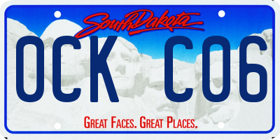 SD license plate 0CKC06