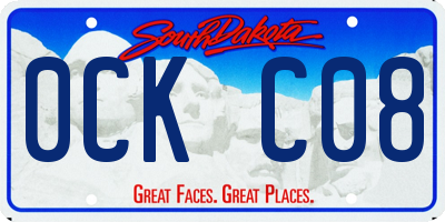 SD license plate 0CKC08