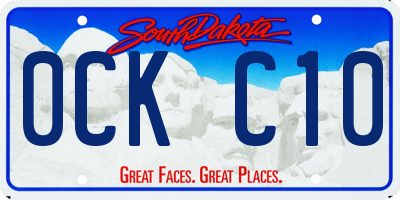 SD license plate 0CKC10