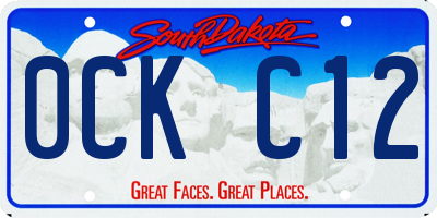 SD license plate 0CKC12