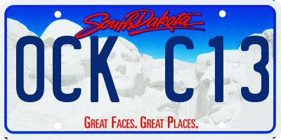 SD license plate 0CKC13