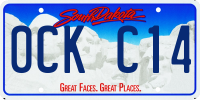 SD license plate 0CKC14