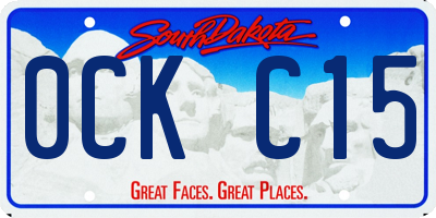 SD license plate 0CKC15