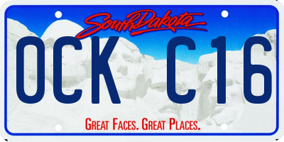 SD license plate 0CKC16