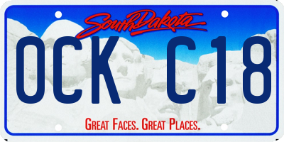 SD license plate 0CKC18