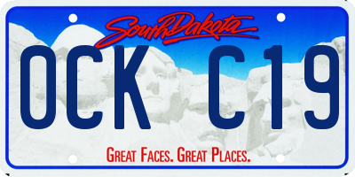 SD license plate 0CKC19