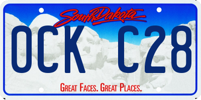 SD license plate 0CKC28