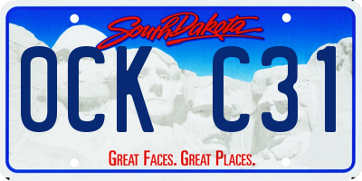 SD license plate 0CKC31