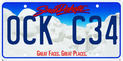SD license plate 0CKC34