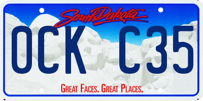 SD license plate 0CKC35