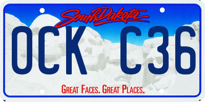 SD license plate 0CKC36