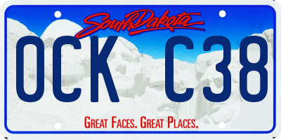 SD license plate 0CKC38