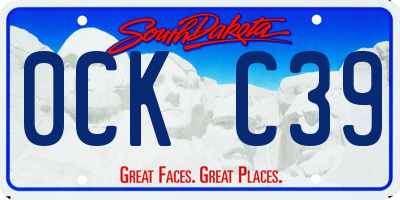 SD license plate 0CKC39