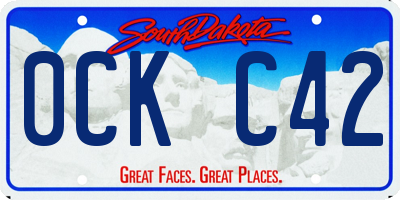SD license plate 0CKC42