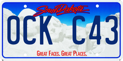 SD license plate 0CKC43