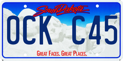 SD license plate 0CKC45