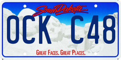 SD license plate 0CKC48