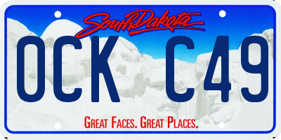 SD license plate 0CKC49