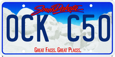 SD license plate 0CKC50