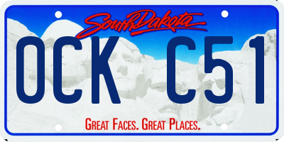 SD license plate 0CKC51