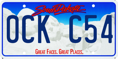SD license plate 0CKC54
