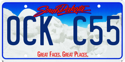 SD license plate 0CKC55