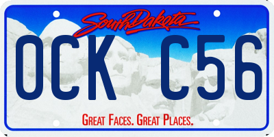 SD license plate 0CKC56