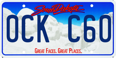 SD license plate 0CKC60