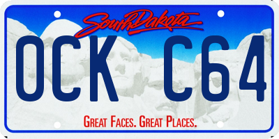 SD license plate 0CKC64