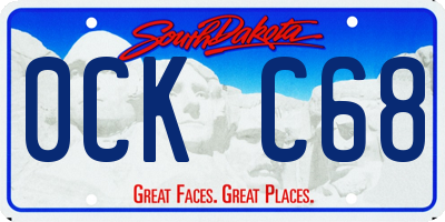 SD license plate 0CKC68