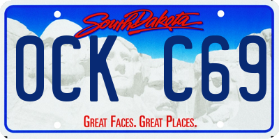 SD license plate 0CKC69