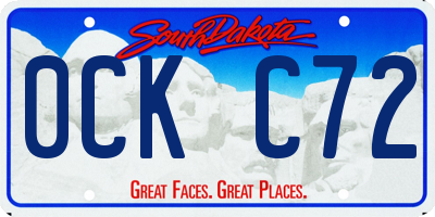 SD license plate 0CKC72