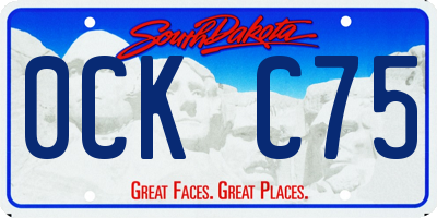 SD license plate 0CKC75