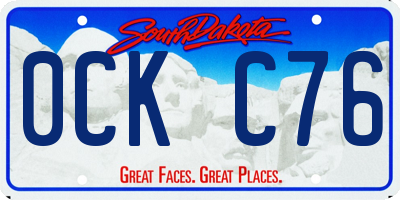SD license plate 0CKC76