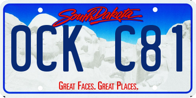 SD license plate 0CKC81