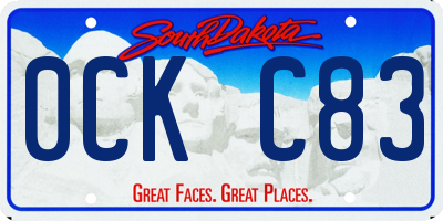 SD license plate 0CKC83