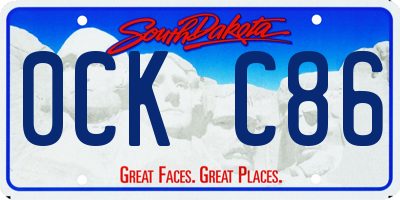 SD license plate 0CKC86