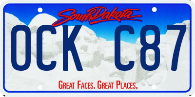 SD license plate 0CKC87