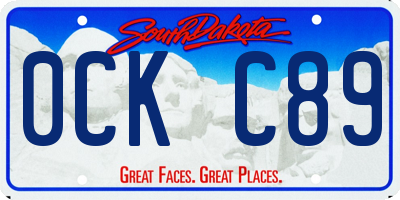 SD license plate 0CKC89