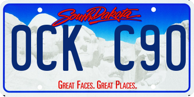 SD license plate 0CKC90