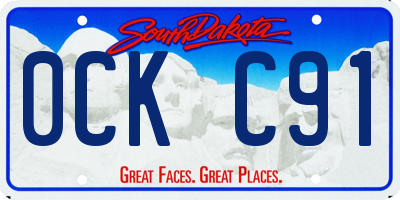 SD license plate 0CKC91