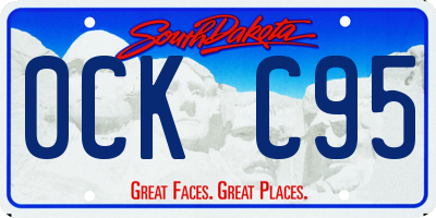 SD license plate 0CKC95