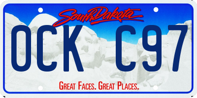 SD license plate 0CKC97
