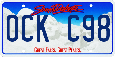 SD license plate 0CKC98