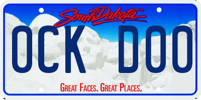 SD license plate 0CKD00