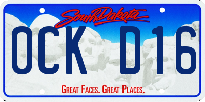 SD license plate 0CKD16