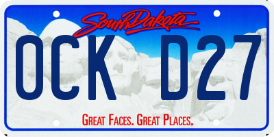 SD license plate 0CKD27