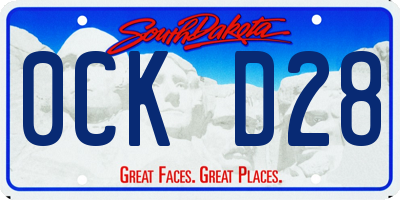SD license plate 0CKD28