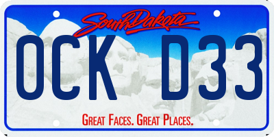 SD license plate 0CKD33