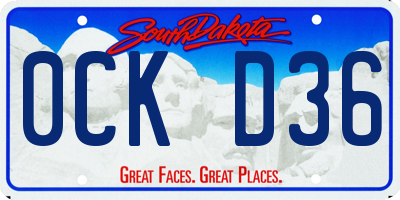 SD license plate 0CKD36